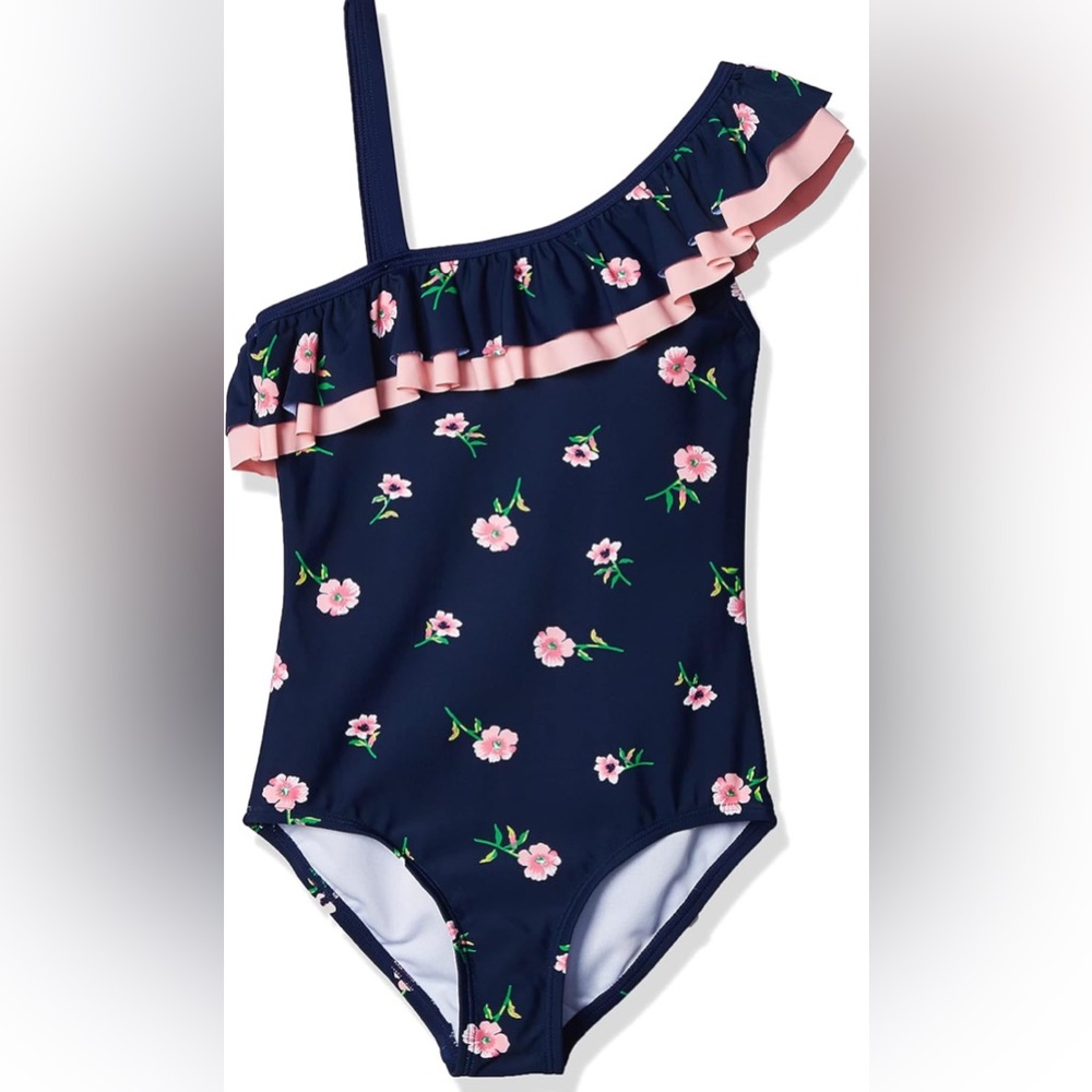 Navy Floral One-Shoulder Kids Swimsuit. Sz 12/14
*** Brand New 🆕 with Tags ***